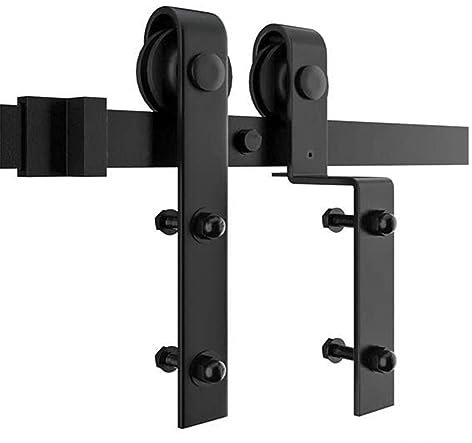 Bypass-Schiebetür-Hardware-Kit mit J-förmigem Schienensystem, glatt, leise und langlebig, ideal für 4 Türen mit 2,5 m Breite