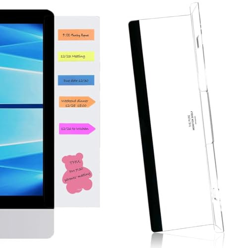 SGERUFZ Lot de 1 accessoires de bureau Moniteur Tableau mémo Tableau de message d'ordinateur Fournitures de bureau pour homme et femme - Porte-notes autocollantes avec support de téléphone