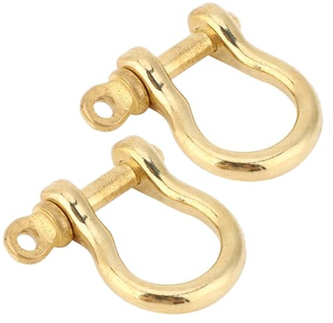 BRASS ANCHOR SHACKLE CONNECTION BUCKLE FOR KEY RING GOLDEN 10MM