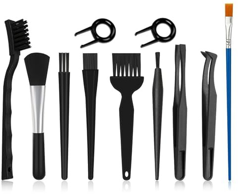 Set di 11 pennelli antistatici per la pulizia della tastiera, ESD, con estrattore per tastiera, PC, laptop, set di pulizia della tastiera, per la pulizia del PC, per la pulizia dei PC
