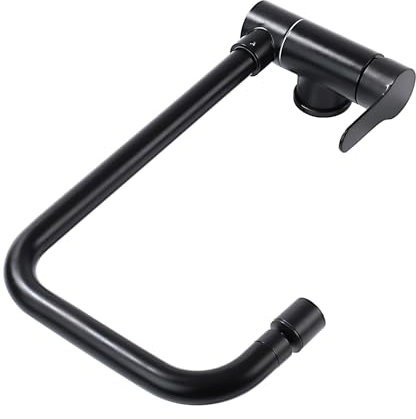XJTNLB Wasserhahn Küche Kippbar Schwarz Vor Fenster Küchenarmatur Spültisch Armatur Vorfenster Wasserhahn Auslauf L Form Einhandmischer Küche Edelstahl