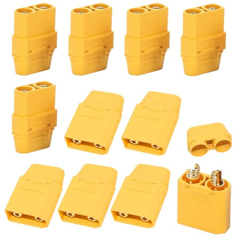 Générique Connecteur XT90, connecteurs XT 90 | 5 Paires XT 90 Batterie du connecteur,Accessoires Audio à Domicile pour Thanksgiving, Jeunes, Professionnels, utilisateurs Professionnels