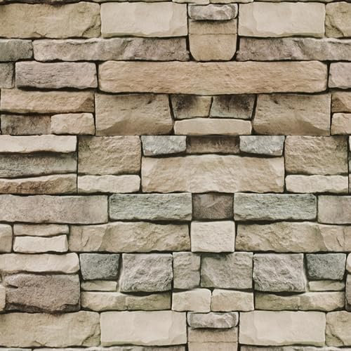 AMIGO Carta da Parati Autoadesiva 3D Effetto Mattone Verde Antico - Rivestimento Murale Impermeabile e Rimovibile per Cucina, Soggiorno o Pareti Accento 44.5x300cm