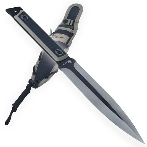 Reapr VERSA SPEAR DAGGER 12 Convertible Knife with 6.5 Dual-Edge Blade, 3Cr13 Stainless Steel, TPR Handle, MOLLE-Compatible Sheath, Take-Down Wrench & Paracord for Survival & Camping
