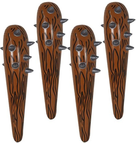 minkissy 4pcs Boy Girl's Cheering Stick Inflatable Wood Bat Sticks for Birthday Party Sports Events Carnival Decorations