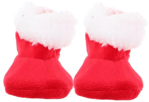 minkissy American Dolls Stiefel Plüsch Puppenschuhe Rote Weihnachtsstiefel Strapazierfähig Für Feinmotorik Und Kreatives