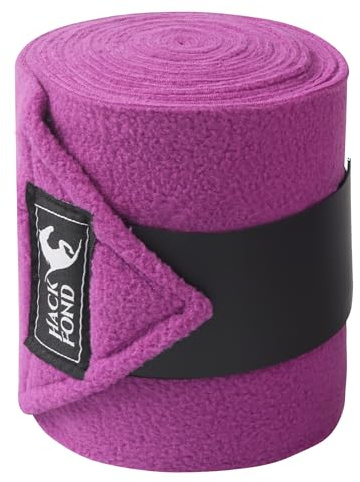 HackFond Fleece Horse Polo Leg Wraps Set of 4, 10' Horse Leg Bandages Stable Supplies Equestrian Boots Violet