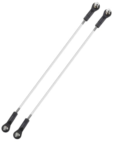 sourcing map 2Pcs Adjustable Turnbuckles Camber Link,334-344mm | Turnbuckle Rod Steering Servo Linkage with M3 Ball Head Rod Ends for RC Car Replace Parts