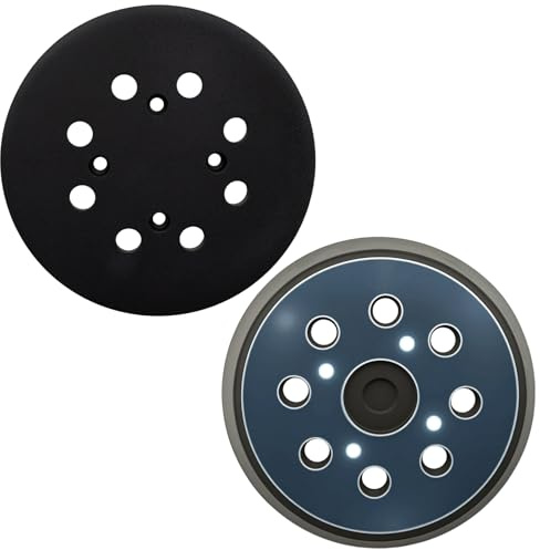 2 almohadillas abrasivas, 8 orificios, 4 clavos, almohadillas abrasivas de repuesto, 5 pulgadas, para muchos modelos de lijadoras, para proyectos domésticos, uso industrial