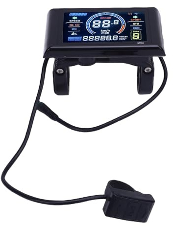 Dioche Computadora de Ciclismo Colorida Pantalla LCD de Bicicleta Eléctrica de Alta Definición con Función NFC, Conector de Impermeabilización, Computadora de Ciclismo Colorida para DC24V 36V 48V