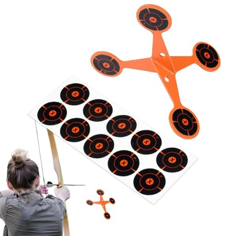 Automatisk rullande målskiva | Tio reaktiva bärbara pappersblad, automatisk återställning tumlleksak – för bakgård utomhus spel familjenöje camping gräsmatta trädgård park bakgård