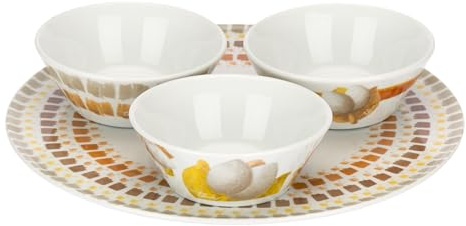 THUN - Set 3 ciotole con piatto, Collezione TulipaniD13,2x5H / D31,5