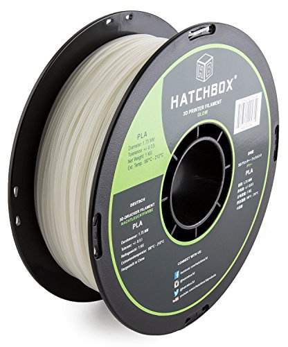 HATCHBOX Filamento PLA de 1,75 mm para impresora 3D, bobina de 1 kg, precisión dimensional +/- 0,05 mm