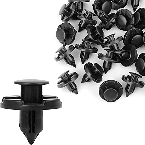sourcingmap 30Pcs 8mm Agujero 15mm Grapa Guardabarros Parachoques De Coche Remaches De Plástico Negro Clip para Bandeja de Maletero | Para Guardabarros, Parachoques, Bandeja De Maletero, Aplicación Universal