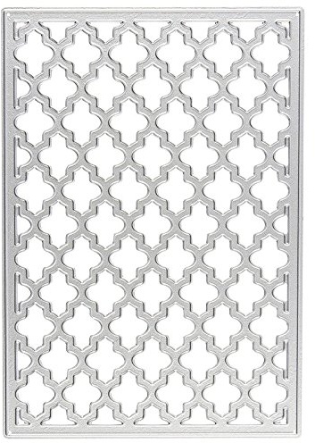 Ideen mit Herz Stanzschablone, Hintergrund 1, 14,2cm x 10cm, passend für gängige Stanzmaschinen | zum Gestalten von Kartenauflegern, Anhängern, Grußkarten | Garten, Sommer, Frühling, Orientalisch
