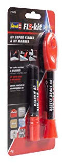 Revell REV39625 FIX-kit Superkleber & UV-Marker Modellbau-und Bastelzubehör, durchsichtig