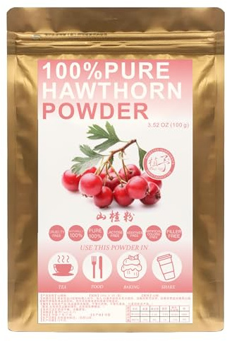 Plant Gift 100% Pure Hawthorn Powder 山楂粉 Polvo dietético natural, polvo de fruta seca de espino, polvo de extracto de baya de espino - 100g