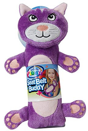 Cloudz Kids Super Soft N' Cuddly Seat Belt Buddy XL Travel Pillow. Keep Your Kids Comfy and Supported at Home or On The Go! - Cat