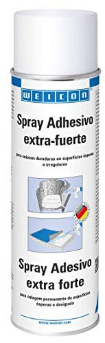 WEICON Spray Adhesivo Extra Fuerte | 500 ml | Para uniones firmes y duraderas | Transparente