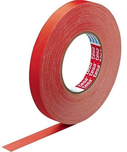 tesa extra Power Perfect Gewebeband - Gewebeverstärktes Ductape zum Basteln, Reparieren, Befestigen, Verstärken und Beschriften - Rot - 50 m x 19 mm