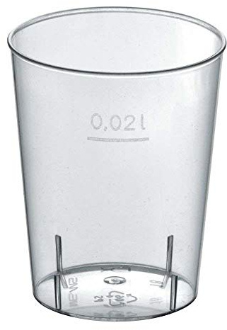 Gastro-Bedarf-Gutheil 1000 Schnapsgläser 2 cl Mehrwegbecher Trinkbecher Stamperl Medizinbecher Plastikbecher Schnapsbecher