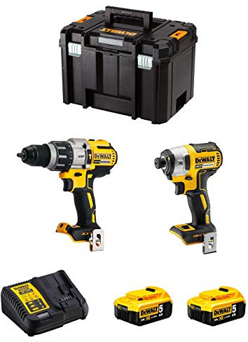 Kit DWK224 (Schlagbohrschrauber DCD996 + Schlagschrauber DCF887 + 2 Batterien 5,0 Ah + Ladegerät + TSTAK VI)