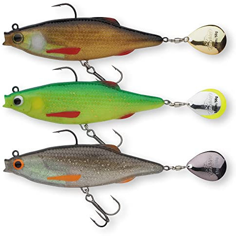 Berkley Pulse Realistic Roach Flash – Angelköder aus weichem Gummi mit Spinnerblattschwanz und rasiermesserscharfen Haken. Spinnköder zum Angeln auf Barsch, Zander und Hecht.