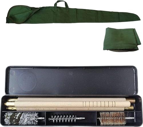 kit pulizia fucile calibro 12-20 - 28-16 con fodero fucile tascabile custodia