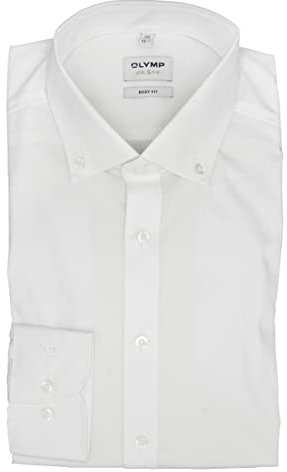 OLYMP Level Five Body Fit Herren Businesshemd | Comfort Strech | Button-Down-Kragen Gr. 42