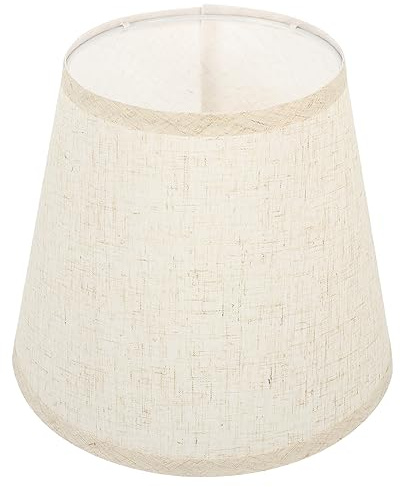 OSALADI Lampenschirme Für Tischlampen E27-Stoff-Lampenschirm Ersatz-Fass-Lampenschirm Stoff-Lichtabdeckung Für Hänge-Stehlampe 25 X 25 X 21 Cm Leinen