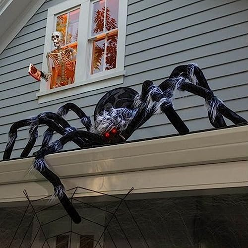 Halloween Decorations Sale Clearance , Halloween Decorations Spider, Giant Large Spider Prop Halloween Decor with Red Eyes for Indoor Outdoor Home Party Yard Garden Haunted House Graveyard Porch