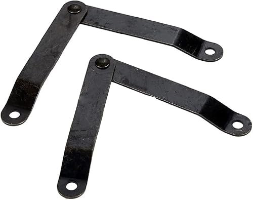 Schrankscharniere, versteckte Scharniere, Türscharniere, 2 Stück, antike Bronze, Deckelstütze, Scharniere, Schmuck, Truhe, Holzkiste, Möbel, Schranktür, Schrankscharniere, Deckelstreben, 65 x 10 mm, T