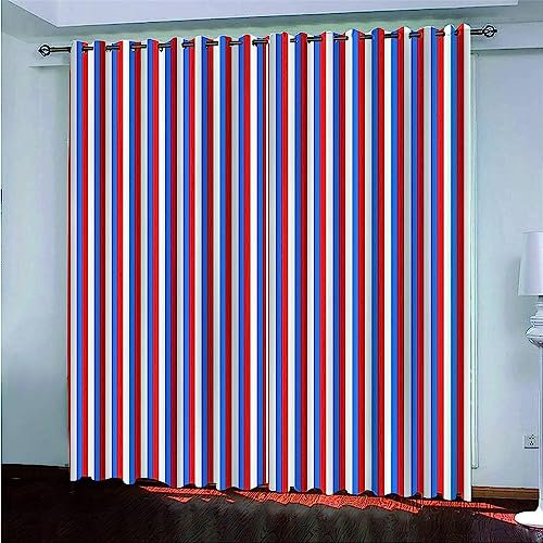 Vorhang Blickdicht 3D Gestreifte Volltonfarbe Ösenschal 2Er Set 300 X 280 cm Fenster Gardinen Mit Ösen Verdunkelungsvorhang Wohnzimmer Schlafzimmer Kinderzimmer Thermovorhang -8R4D/E8G