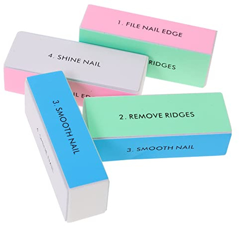 Healeved 10piezas Esponjas Abrillantadoras De Uñas Lavables Vías Pulidor De Uñas Profesional