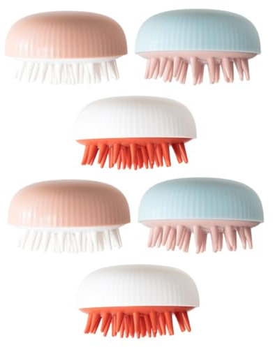 Beaupretty 6stücke Shampoo Bürste Dual-use Kopfhaut Massagebürste Für Effektives Haarwaschen Sanfte Kopfhautmassage Entfernt Schuppen Und Schmutz Ergonomisches Design