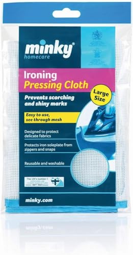 Citystores® MNK Iron Pressing Cloth Fabric White Prevents Scorching And Shiny Marks Delicate Fabrics Reusable And Washable 14 X 0.5 X 18 cm 0613