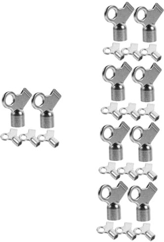 Gatuida 5sets Radiator Valve Key Radiator Keys Different Sizes Bleed Valve Tool Metal Plumbing Tool 5pcs*5