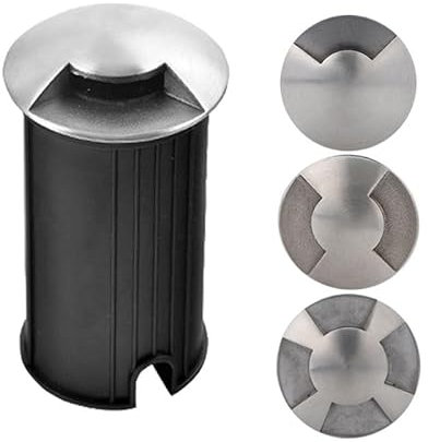 Projecteur Sol Lumières - Lumière Paysagère LED, Projecteur Encastré À Un/deux/quatre Côtés AC 220 V, Éclairage Au Sol Pour Allée Creusée Étanche IP67, Pièces Intégrées En PC(1w-White,52MM-B)