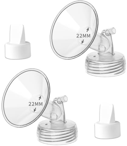 MOOMentaneous Pieza de bomba de cuello ancho de 22 mm compatible con bridas de boca ancha Spectra S1/S2, no con brida Spectra original (2 bridas de 22 mm)