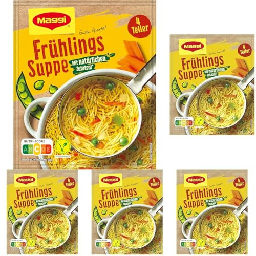 Maggi Guten Appetit, Frühlings Suppe, 63g Beutel, ergibt 4 Teller, 5er Pack (1 x 63g)