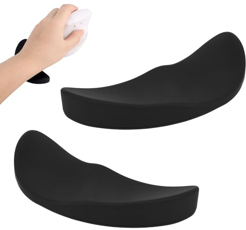 Gosknor 2 Stück Maus-Handgelenkauflage, Leichte Handgelenkauflage Gleitende Handgelenkauflage Handgelenkpolster für Laptop-Maus Büro-Computer-Gaming (Schwarz)