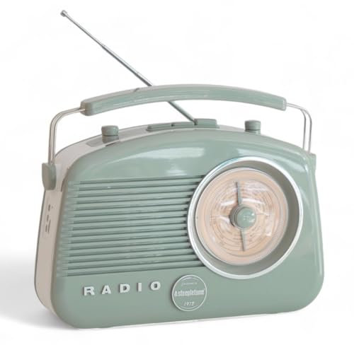 Steepletone Brighton BT 60s Retro Portable MW/LW/FM Radio with Bluetooth - Sage Green