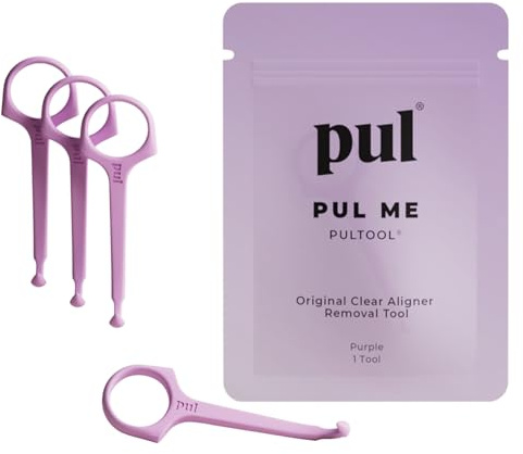 PUL PUL-justeringsborttagningsverktyg - lila | Säker och hygienisk krok för Invisalign och hållare | BPA-fri mjuk design för daglig användning