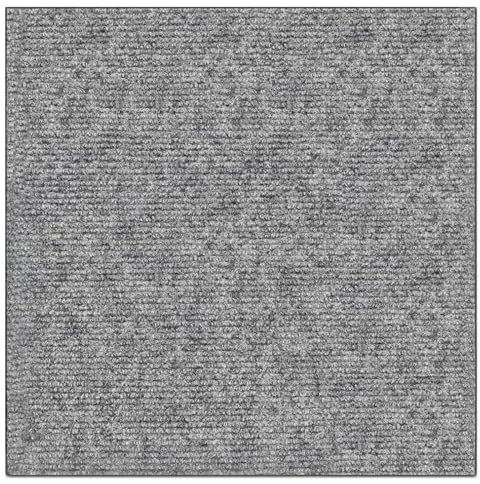 10 Stück selbstklebende Teppichfliesen, 30,5 x 30,5 cm, rutschfestes graues Polyester für Schlafzimmer, Büro, Balkon