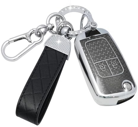 SparkleJoy Autoschlüssel Hülle mit Schlüsselanhänger Kompatibel mit Chevrolet Trax Opel Vauxhall Adam Astra Corsa Meriva Mokka Movano Zafira Buick Schlüssel，TPU Schutzhülle Cover - Flip Key