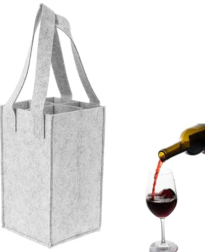 SEMINISMAR Flaschentasche 4 Fächer,Flaschen Einkaufstasche für Wasserflaschen,Wein und Bier,Getränketasche für Bierflaschen Weinflasche Wasserflaschen