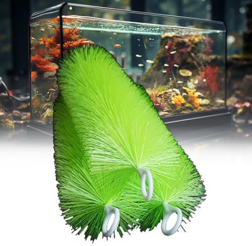 Paquete de 50 cepillos de filtro de estanque de peces de acero inoxidable, 70 cm, filtración de agua para estanques koi, acuarios y jardines acuáticos, herramientas de limpieza esenciales