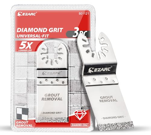 EZARC Diamant Multitool Sägeblätter, Universell Multifunktionswerkzeug Zubehör für Mörtel,Fliesen,Fugenmörtel, 3tlg