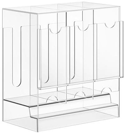 Rurunklee Booster Pack Dispenser 3 Slots, 3 Slots Sports Card Packs Box | Acrylic Deck Storage Protector Container Box Case for Home Collection Room Display Shelf Dispensing Organization