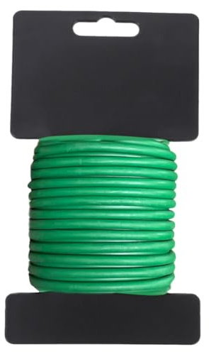 UKCOCO Professioneller Flexibler Gartendraht Kabelbinder 5mm X 10m aus Eisen TPR Biegsam Rostfrei Pflanzenbefestigung für Garten Ranken und Zweige